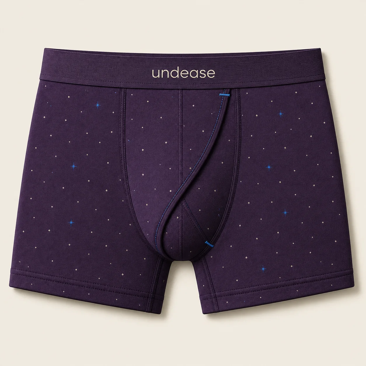Eggplant After Dark Trunk showing the fixed right-waist-to-lower-centre Undease Flap