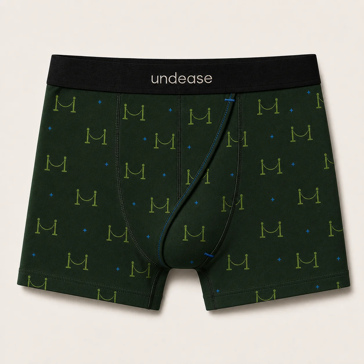 Forest Close Friends Trunk with velvet-rope print and the fixed Undease Flap